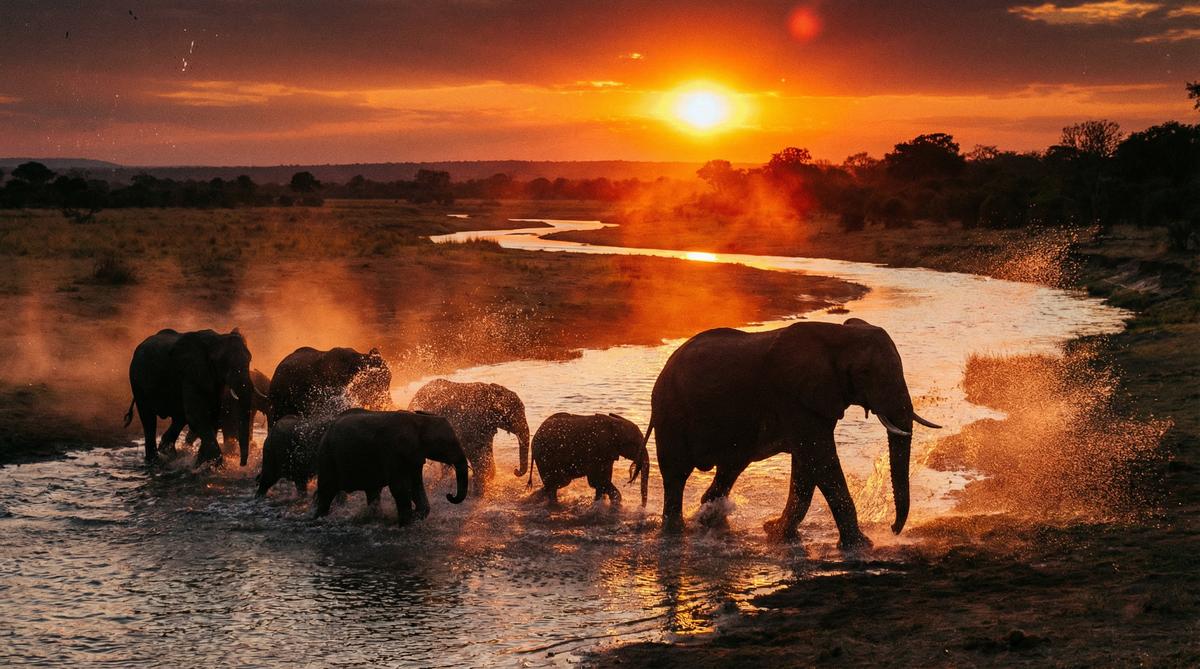 海角网非洲象群视频